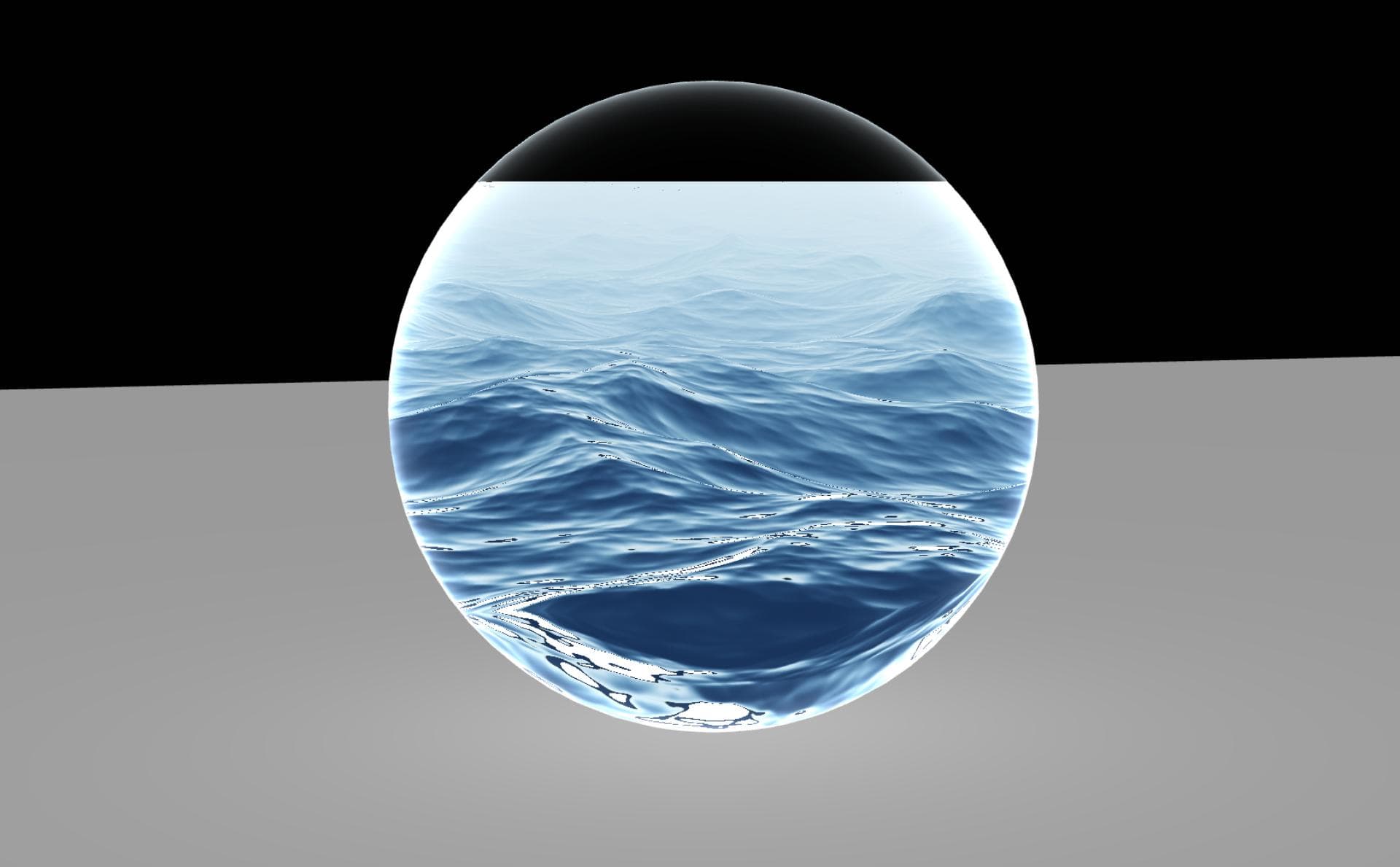 Raymarched surface rendered inside a Three.js mesh